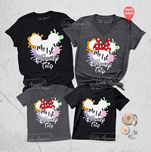Amazon.com: My First Trip Family Vacation Mickey Minnie Mouse Shirts for Dad Mom Youth Kids 