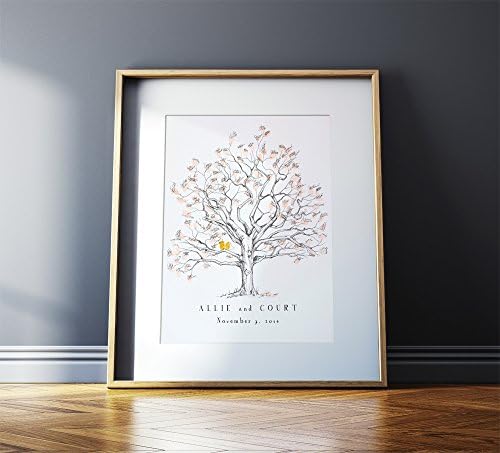 Fingerprint tree, wedding tree, alternative guestbook, TWISTED OAK, original design, thumbprint tree with 3 ink pads and 1 pen