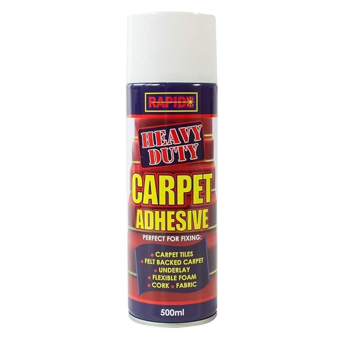 3x500ml Heavy Duty Spray Carpet Adhesive Glue Underlay Carpet Tiles