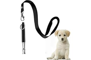 BMHNOONE Dog Whistle to Stop Barking, Adjustable Pitch Ultrasonic Training Tool Silent Bark Control for Dogs- Pack of 1 PCS Whistles with 1 Free Lanyard Strap