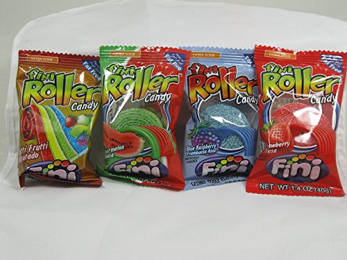 Fini Rollers 4 Flavors Mix, Extra Sour, 24 Pack