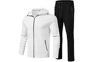 Gopune Men's Tracksuit 2 Pieces Set Hoodie Sweatsuits Full Zip Athletic Jogging Suits Long Sleeve Casual Sports Outfits