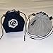 Third Die Dice Bag - Handcrafted, Reversible Drawstring Dice Bag That Stands Open On The Table and Closes Tight - Company Logo Series - Navy and Gray