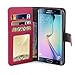 S6 Edge Case, TAURI [Stand Feature] Samsung Galaxy S6 Edge Wallet Leather Case with Stand, ID & Credit Card Pockets Flip Cover (Not fit for Galaxy S6 Edge Plus) - Hot Pink