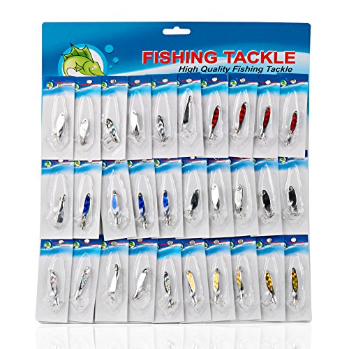 Sougayilang Fishing Spoons Lure, Casting Fishing Lures Blade Baits