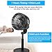 GOODNEW Air Circulator Fan, Environmental Pedestal Fan with 3 Modes, 4 Variable Speed Control, 3D Oscillating Movement, 7h Timer (Big Black)