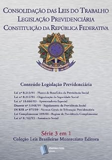 Livro CLT, Legislação Previdenciaria, Constituição da República Federativa: Série 3 em 1 Montecristo Editora
