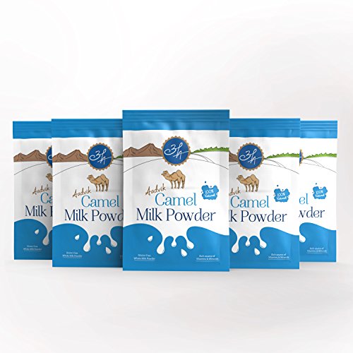 Aadvik Camel Milk Powder 0.71 Oz x 5 Sachets (Freeze Dried, Gluten Free, No Additives) 3.52 Oz