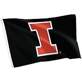 Desert Cactus University of Illinois Flag - 3 x 5 Feet Fighting Illini U of I Banner, Indoor/Outdoor Durable Fabric Display (Style G1)