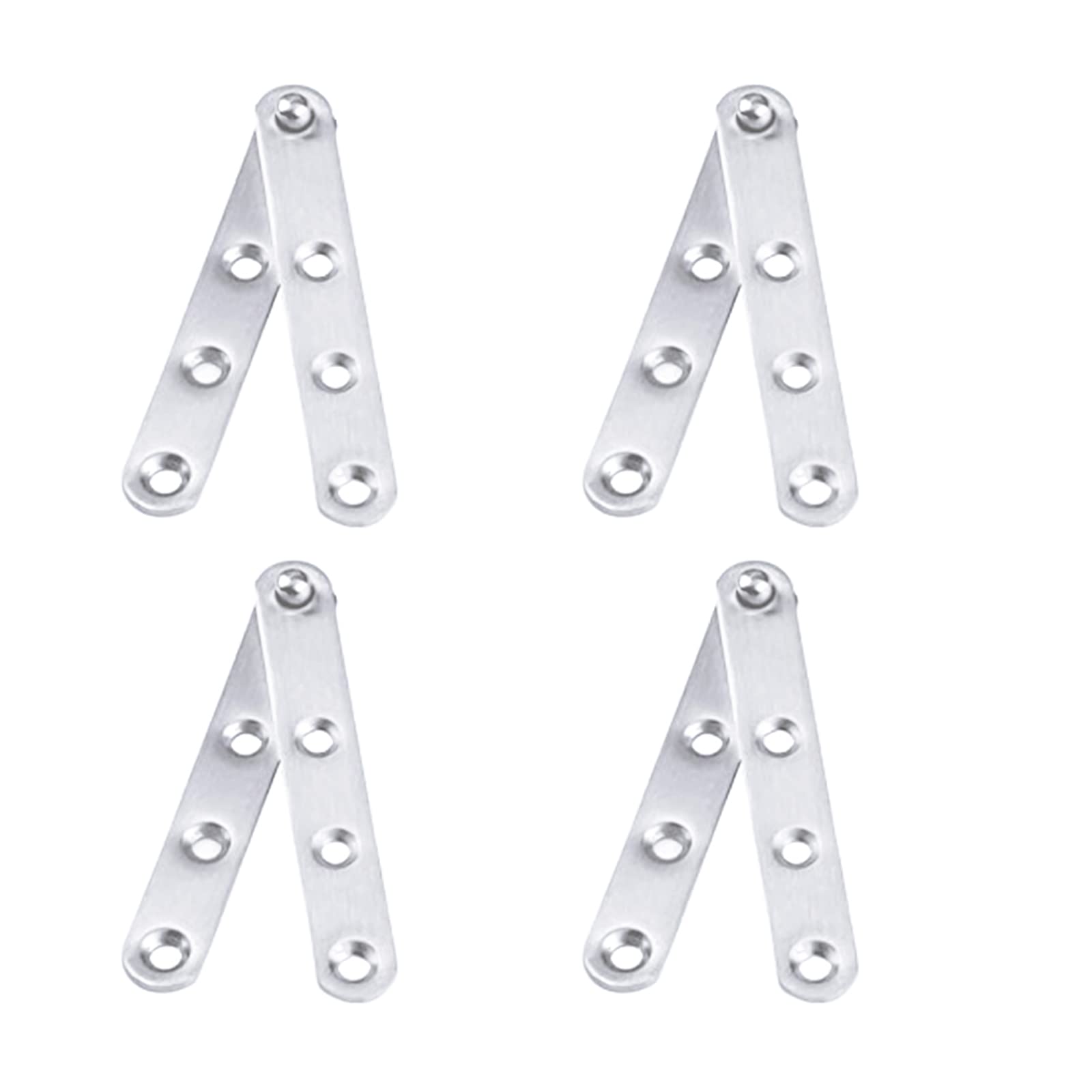 INCREWAY 4 Sets Door Hinges, 100mm Stainless Steel 360 Degree Rotation Hidden Door Pivot Hinge with Mounting Screws