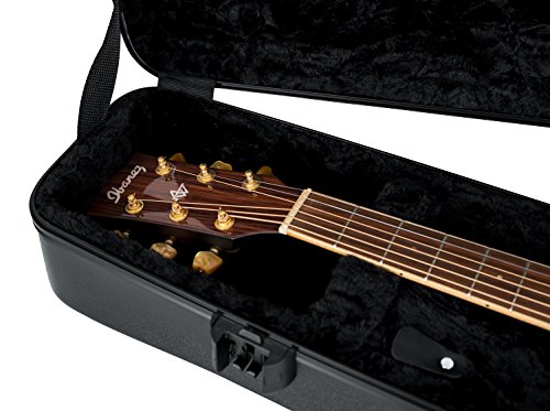Gator Cases Molded Flight Case For Acoustic Dreadnought Guitars With TSA Approved Locking Latches, (GTSA-GTRDREAD)