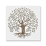 Tree of Life Stencil Template - Reusable Stencil with Multiple Sizes Available
