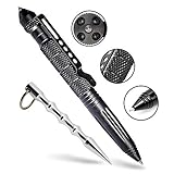 2PCS Tactical Pen for Self Defense Key Chain, Practical Multitool, Glass Window Breaker, Bottle Opener, Great Pen Writes Smoothly, Ink Cartridge Refills, Shirt Pocket Clip, Easy to Use