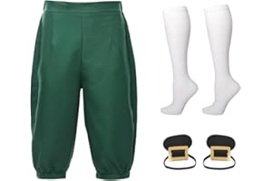 BLESSUME Medieval Mens Pants Colonial Knicker Pants Socks Shoe Covers