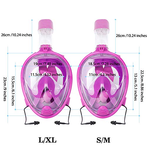 RONSHIN Mask for Halloween, Adult Children Diving HD Glasses Fashion Anti-Fog Diving Goggles Snorkeling Silicone Mask Purple S/M (Children) - Thumbnail 7