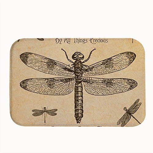 Gueskie Dragon Fly Rug Entry Way Outdoor Non-slip Door Mat 40 x 60cm