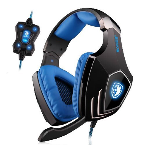 Sades A60 7.1 Channel Surround Sound Professional Gaming Headset Headphone With Mic for PC Laptop