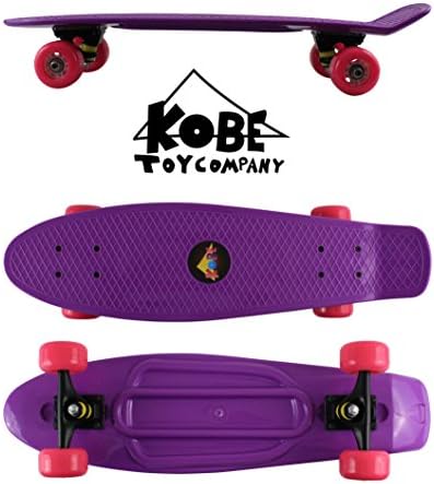 Kobe 27" Plastic Skateboard - PURPLE - Penny Style - Retro Banana Cruiser Complete Nickle