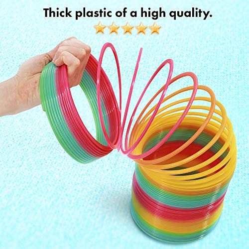 Srenta Giant Slinkies, 6’’ Rainbow Coil Spring Jumbo Slinky Giant