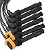 AutoPart T ST-6165 Ignition Spark Plug Wire Set, 7mm, 6-Pack, for Audi A4/A4 Quattro/A6/A6 Quattro, VW Passat V6 2.8L