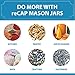 reCAP Mason Jars Lid FLIP Cap | Regular Mouth | Silver 4 Pack | Made in USA