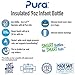 Pura Kiki 7oz/200ml Stainless Steel Insulated Anti-Colic Infant Bottle w/Silicone Medium-Flow Nipple & Sleeve, 100% Plastic-Free, MadeSafe Certified, for Kids, Toddlers, Babies & Infant - Aqua