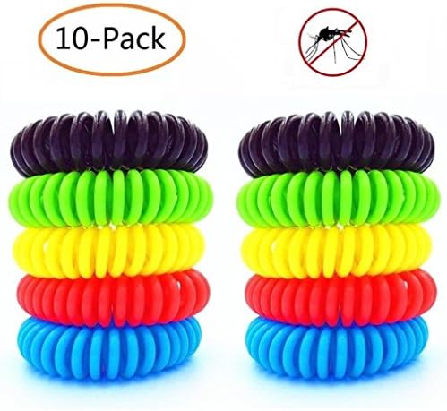 YOQXHY Mosquito Repellent Bracelet Band,Best Natural Pest Control Insect Bug Repeller Indoor Outdoor- Safe Skin So Soft Wristbands for Babies,Kids,Children, Men,Women,(10-Pack)