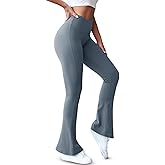 Gyiefcg Womens High Waist Flare Yoga Leggings Scrunch Butt Lifting Bell Bottoms Bootcut Workout Pants with Pockets