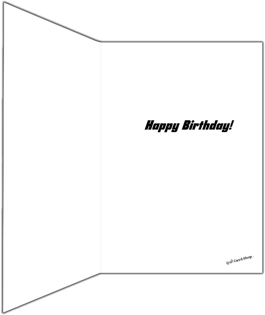 Funny Sci-Fi Birthday Card - Make it So! TV science Fiction cards Birthday Card for him Dad, Red, A5 - Image 3