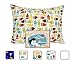 Little Sleepy Head Youth Pillow Case - 100% Made Cotton & Hypoallergenic Pillow Case - Snug Fit Envelope Pillowcase Enclosure - Youth Pillow 16x22 Size - (Owls) Design Travel Pillow Cover
