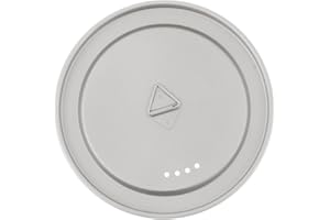 Generic Titanium Water Cup Lid Camping Pot Lid with Rings Coffee Mug Lid for Indoor Outdoor Hiking