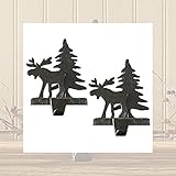 Moose and Tree Stocking Hanger - Set of 2