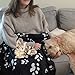 Evelots Fleece Pet Blanket, Black/White, 60x40