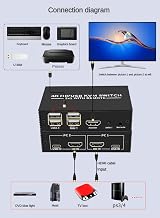 XYKJOBC 4K HD USB KVM Switcher 2 In 1 Out HDMI Type-C Share Monitor Printer view 4