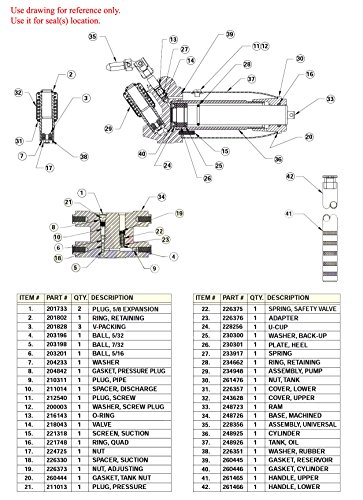 93642 Walker, Lincoln, Hein-Werner Floor Jack 2 Ton Seal Replacement