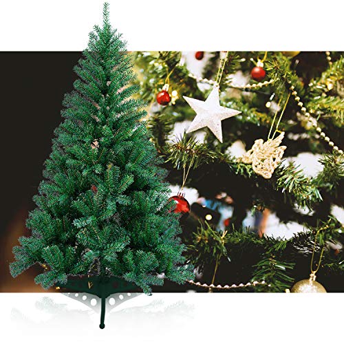 Karpal PVC künstlicher Weihnachtsbaum annenbaum Künstlicher Standfuß Klappsystem (120 cm Grün)