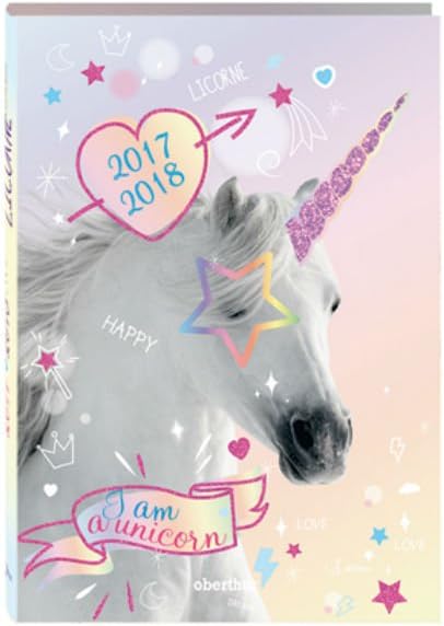 Oberthur Agenda 2017/2018, 1 página por día, diseño de unicornio ...