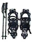 ALPS Performance Snowshoes with Pair Antishock Snowshoes Poles + Free Carrying Tote Bag