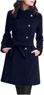 Amazon.com: Women's Dweaters Faux Fur Lapel Double-Breasted Thick Wool  Trench Coat sweatshirts Jacket Chelsea Tailoring Overcoat Winter Warm Coat  : Clothing, Shoes u0026 Jewelry