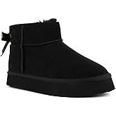 Juicy Couture Women Slip On Winter Boots Warm Microsuede Insulated Fashion Ankle Booties Outdoor Snow Boot-Olden