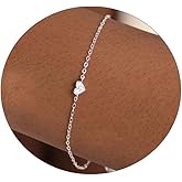 Dainty Gold Bracelets for Women Cute Tiny Sideways Cross Bracelets Delicate Heart-Shaped Bracelet Cute Handmade Wedding Jewelry Gift