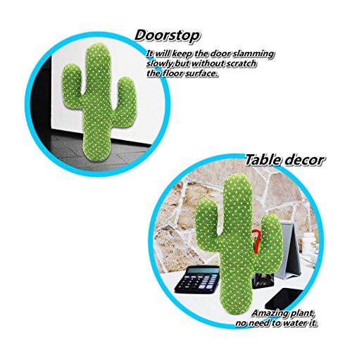 EDLDECCO Artificial Handicraft Fabric Cactus Decorative Door Plush Gift for Your Home Décor Table Décor Bedroom and Office-Light Green St. Patrick's Day Decoration