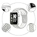 top4cus 38mm Soft Silicone Replacement Sport Strap iWatch Band for Apple Watch 38mm Edition & Sport & Apple watch NIKE Series 1 and Series 2 - Small/Medium - Nike Regular Flat Silver/White