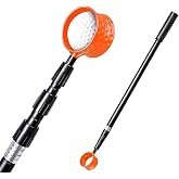 LTY Golf Ball Retriever, 18Ft 15Ft 12Ft Securely Locking Scoop Aluminum Alloy Telescopic Golf Ball Picker for Water