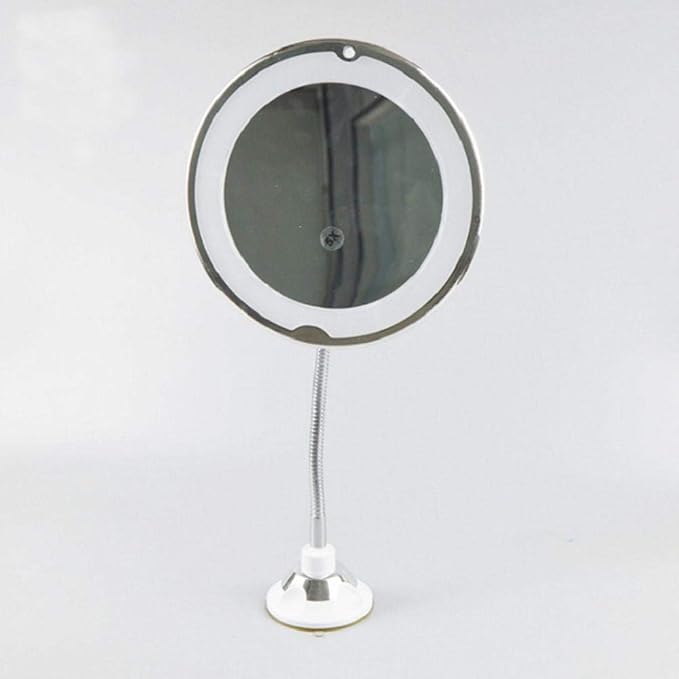 Espejos Pared baño Ventosa LED Espejo De Maquillaje De Manguera Redondo