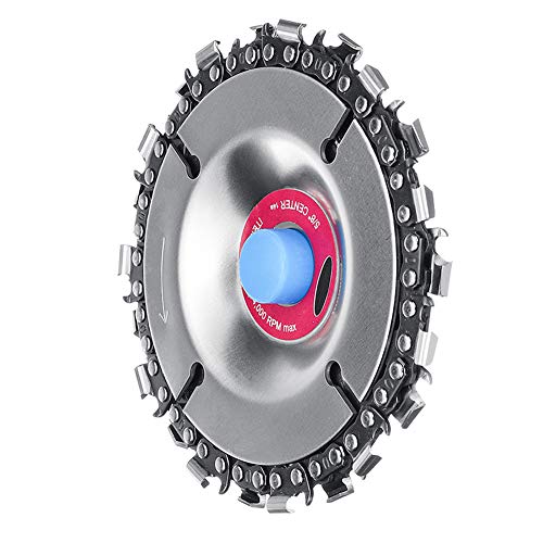 Angle Grinder Attachments 22 Tooth Wood Carving Disc 4 Inch Grinder Chain Disc Chainsaw with a