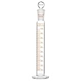 stonylab Measuring Cylinder with Stopper, 100 ml