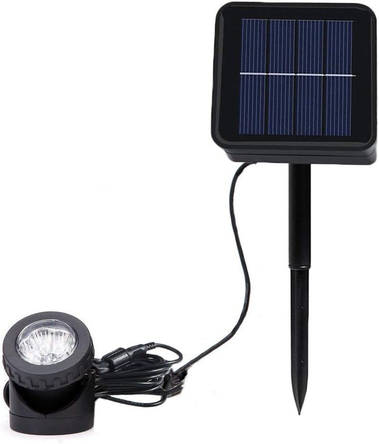Solar Pond Light, AVEKI 6 LED Solar Landscape Spotlight Waterproof Underwater Light Adjustable Lighting Angel Solar Security Light Auto ON/Off for Outdoor Garden Fish Tank Pool (1 Lamp)