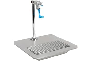 EXPRESS KITCHQUIP Express-KitchQuip Glass Filling Station – 10" x 12" | Commercial Water Dispenser with Drain Tray | Stainless Steel Glass Rinser for Bar, Cafe, Restaurant