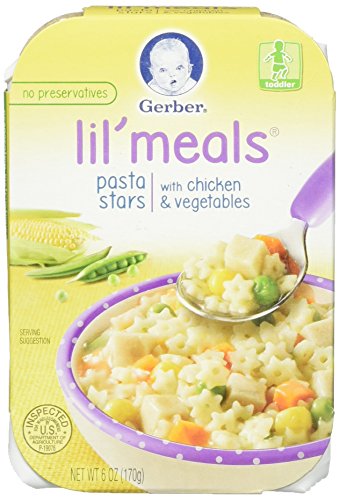 Gerber Graduates Lil' Meals, Pasta Stars with Chicken and Vegetables, 6 Ounce (Pack of 6)